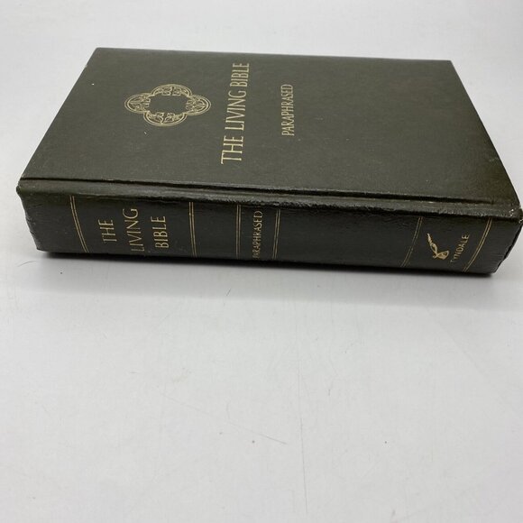 THE LIVING BIBLE Paraphrased 1973 Tyndale House Green Padded Hardcover - Picture 5 of 16